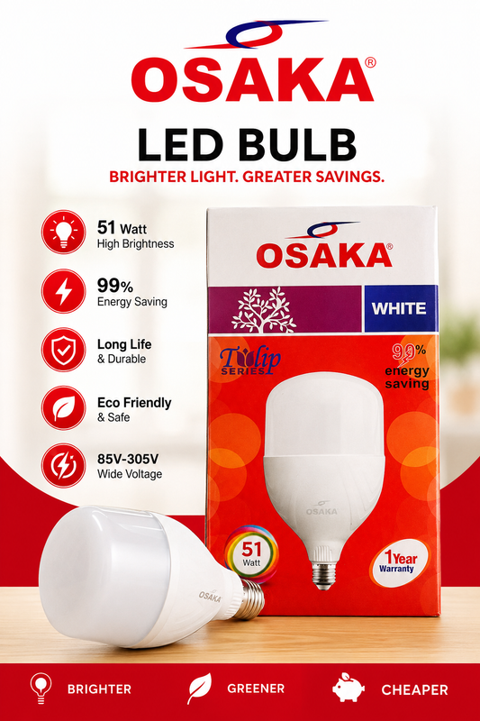 OSAKA 51W LED Bulb White – Energy Saving Light
