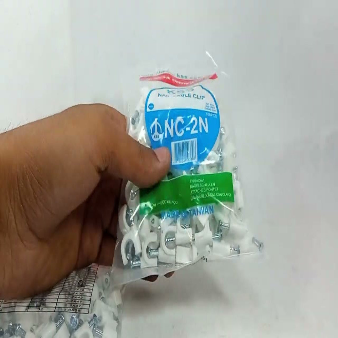 NC-1N Nail Cable Clips – Round Wire Clips