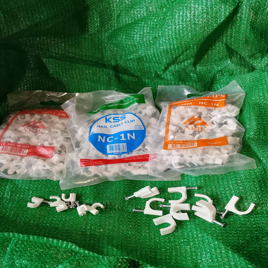 NC-1N Nail Cable Clips – Round Wire Clips