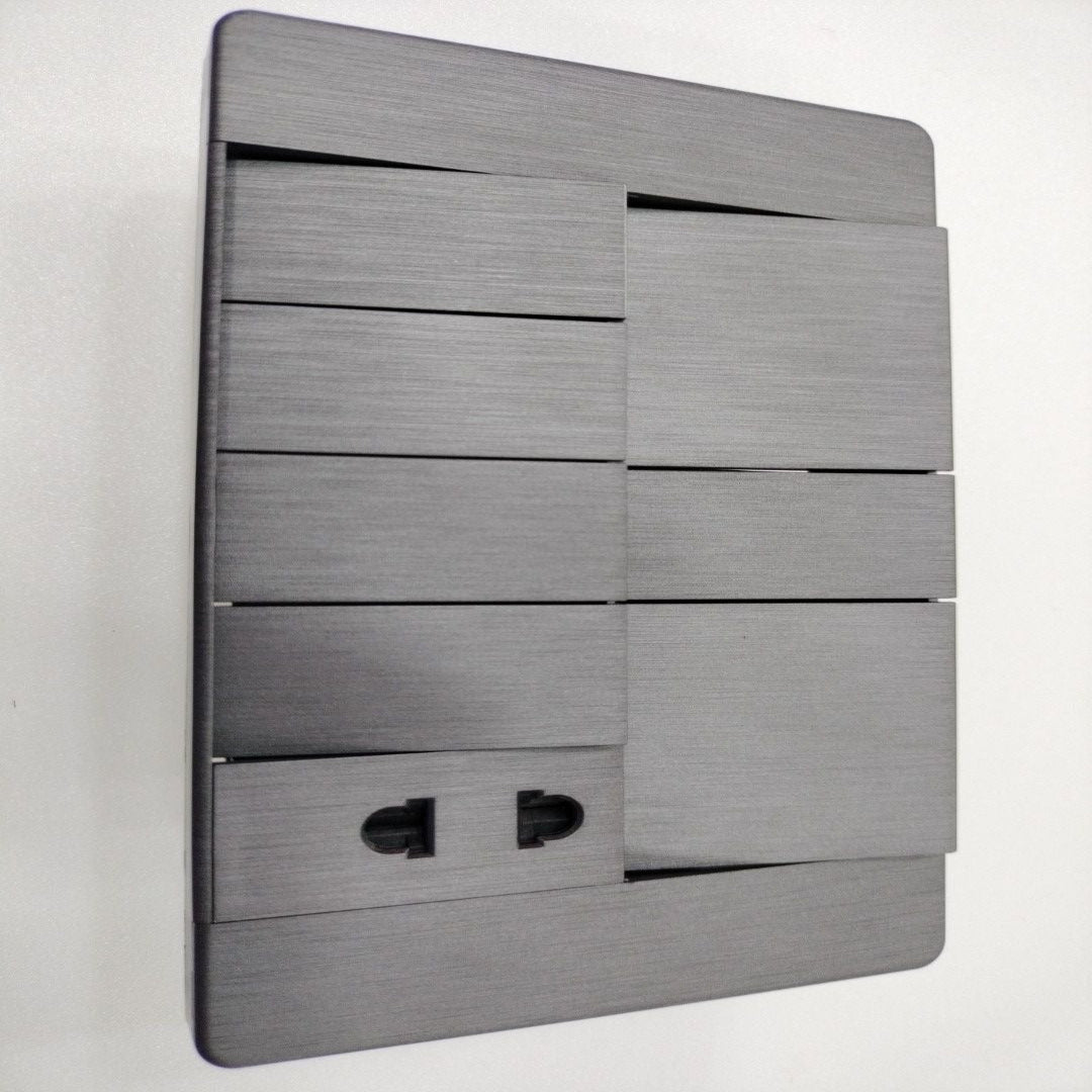 MARS Universal Series Grey 5 in 1 Modular Switch Plate