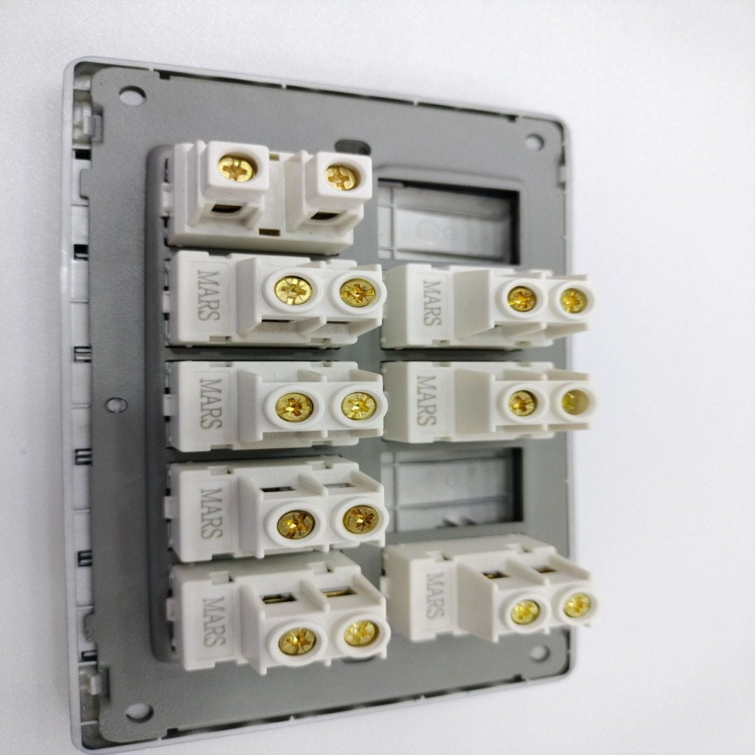 MARS Universal Series Grey 5 in 1 Modular Switch Plate