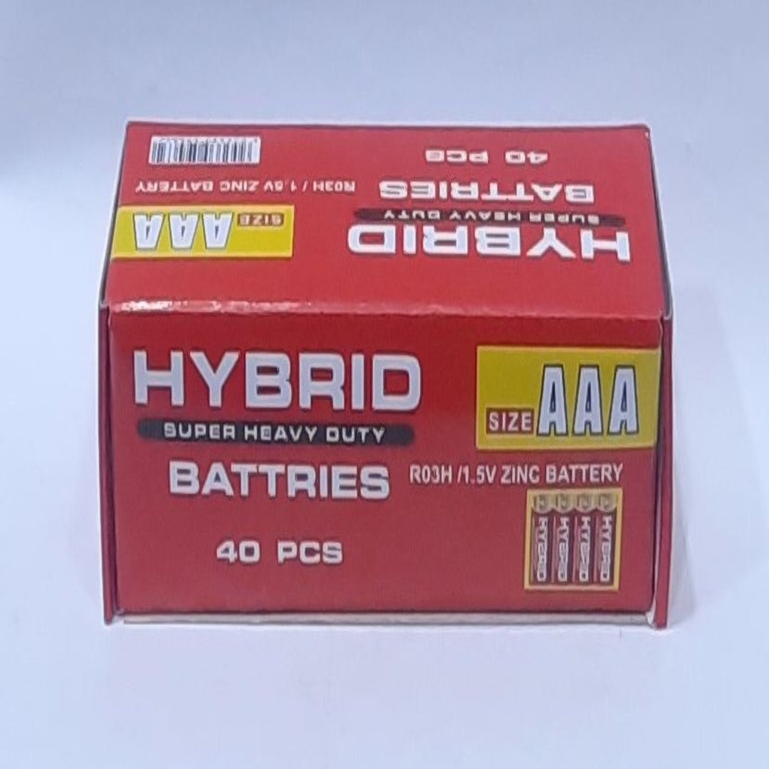 Hybrid AAA Zinc Batteries – 40 PCS Pack